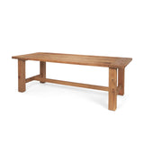 Stetson 94.5" Rectangular Natural Brown Wood Dining Table from Mercana - Luna Furniture