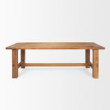 Stetson 94.5" Rectangular Natural Brown Wood Dining Table from Mercana - Luna Furniture