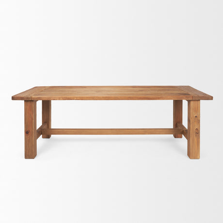 Stetson 94.5" Rectangular Natural Brown Wood Dining Table from Mercana - Luna Furniture