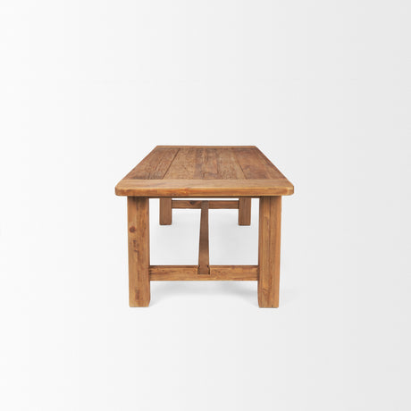Stetson 94.5" Rectangular Natural Brown Wood Dining Table from Mercana - Luna Furniture