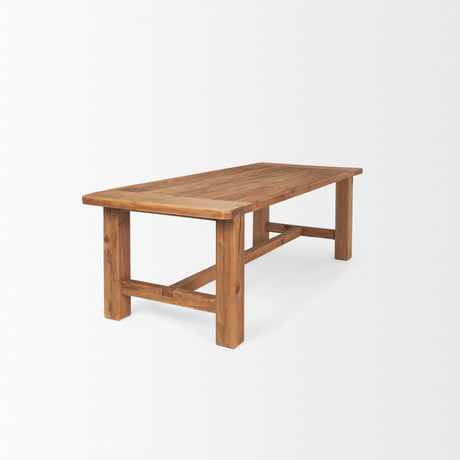 Stetson 94.5" Rectangular Natural Brown Wood Dining Table from Mercana - Luna Furniture