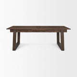 Takota Dark Brown Rectangular Oak Wood w/ Birch Wood Legs Extendable Dining Table from Mercana - Luna Furniture