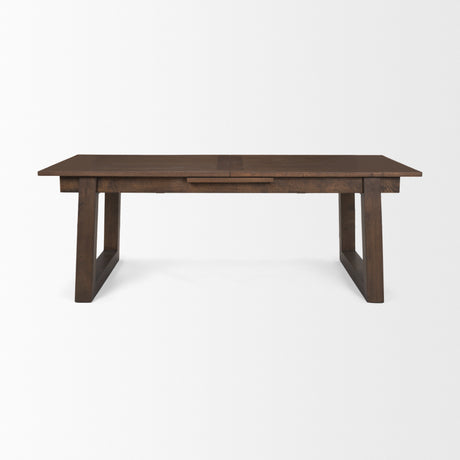 Takota Dark Brown Rectangular Oak Wood w/ Birch Wood Legs Extendable Dining Table from Mercana - Luna Furniture