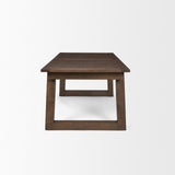 Takota Dark Brown Rectangular Oak Wood w/ Birch Wood Legs Extendable Dining Table from Mercana - Luna Furniture