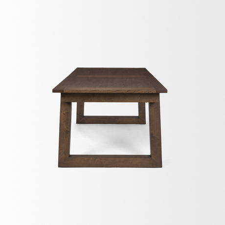 Takota Dark Brown Rectangular Oak Wood w/ Birch Wood Legs Extendable Dining Table from Mercana - Luna Furniture