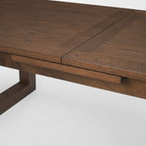 Takota Dark Brown Rectangular Oak Wood w/ Birch Wood Legs Extendable Dining Table from Mercana - Luna Furniture