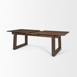 Takota Dark Brown Rectangular Oak Wood w/ Birch Wood Legs Extendable Dining Table from Mercana - Luna Furniture