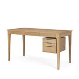 Tino Light Brown Oak Wood w/ 4 Drawers Desk from Mercana - Luna Furniture
