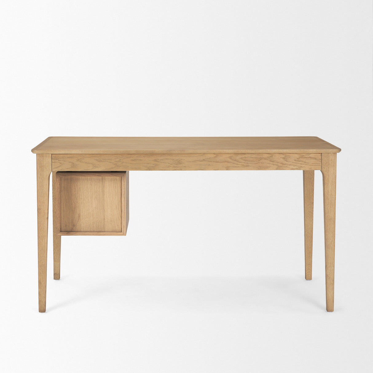Tino Light Brown Oak Wood w/ 4 Drawers Desk from Mercana - Luna Furniture