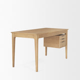 Tino Light Brown Oak Wood w/ 4 Drawers Desk from Mercana - Luna Furniture