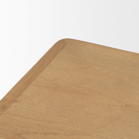 Tino Light Brown Oak Wood w/ 4 Drawers Desk from Mercana - Luna Furniture