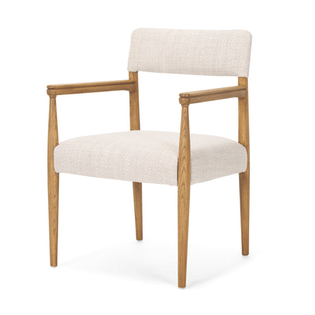 Toni Light Brown Nettlewood w/Cream Heathered Performance Fabric Dining Chair from Mercana - Luna Furniture