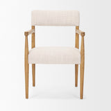 Toni Light Brown Nettlewood w/Cream Heathered Performance Fabric Dining Chair from Mercana - Luna Furniture