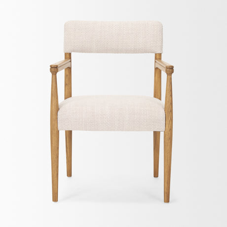 Toni Light Brown Nettlewood w/Cream Heathered Performance Fabric Dining Chair from Mercana - Luna Furniture
