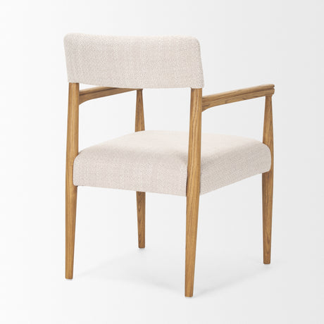 Toni Light Brown Nettlewood w/Cream Heathered Performance Fabric Dining Chair from Mercana - Luna Furniture