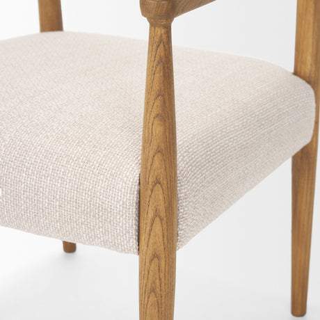 Toni Light Brown Nettlewood w/Cream Heathered Performance Fabric Dining Chair from Mercana - Luna Furniture