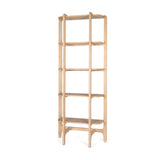 Taylin Light Brown Solid Wood Open Bookshelf from Mercana - Luna Furniture