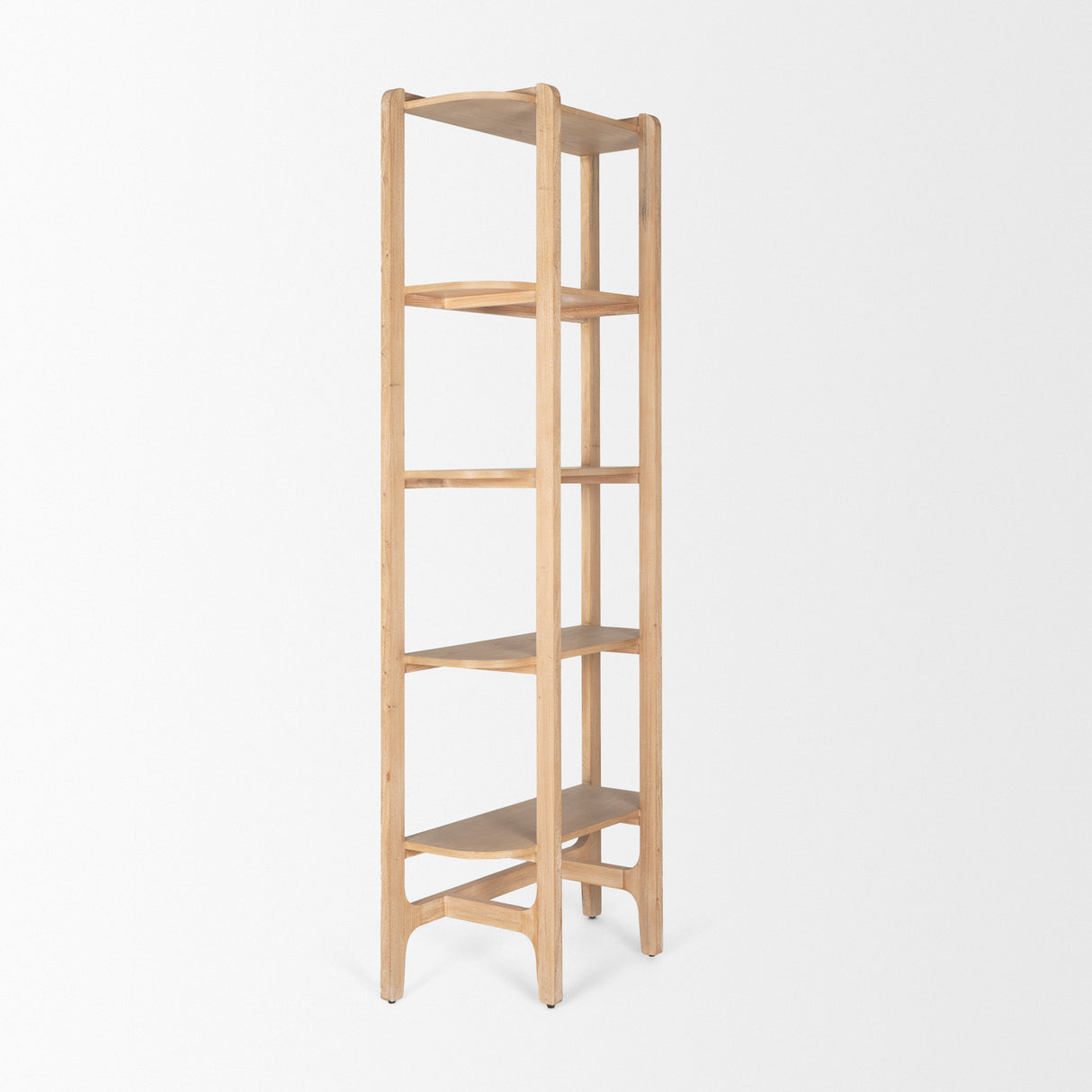 Taylin Light Brown Solid Wood Open Bookshelf from Mercana - Luna Furniture