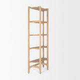Taylin Light Brown Solid Wood Open Bookshelf from Mercana - Luna Furniture