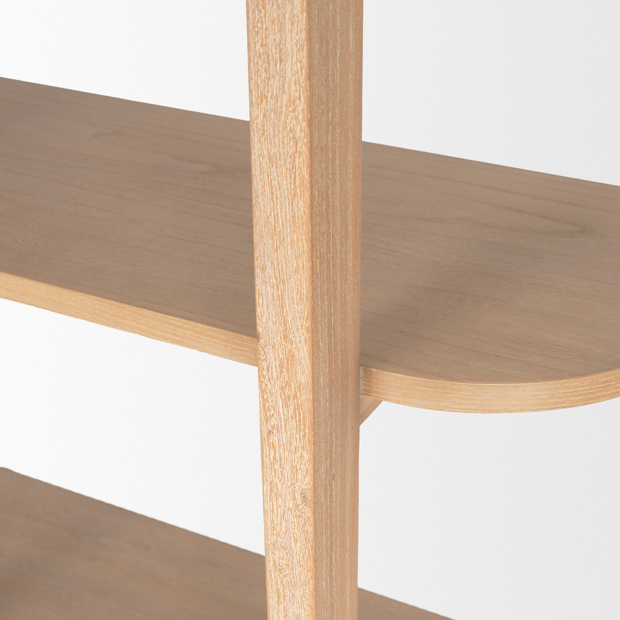 Taylin Light Brown Solid Wood Open Bookshelf from Mercana - Luna Furniture