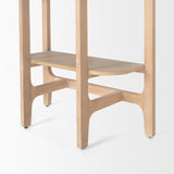 Taylin Light Brown Solid Wood Open Bookshelf from Mercana - Luna Furniture