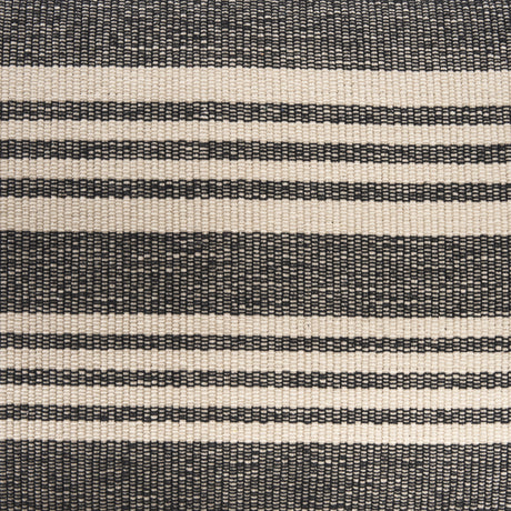 Shae Black Wood w/ Black and Cream Upholstered Bench from Mercana - Luna Furniture