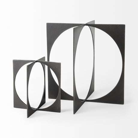 Lima Gunmetal Gray Metal Small Decorative Object from Mercana - Luna Furniture