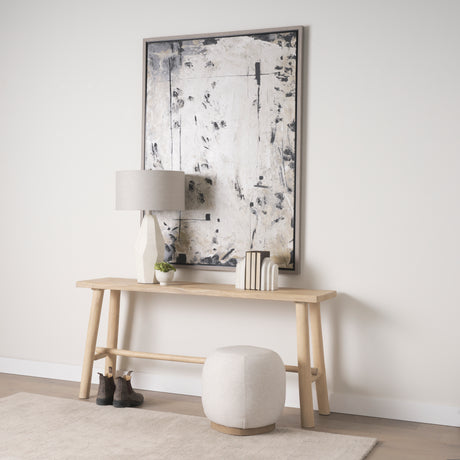 Piven White w/Antiqued Wash Textured Ceramic Table Lamp from Mercana - Luna Furniture