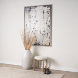 Shaiden Brown Wood w/ Cream Fabric Stool from Mercana - Luna Furniture