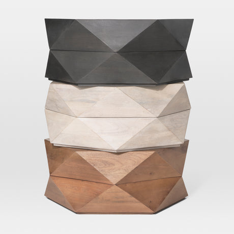 Arreto 36" Hexagonal Hinged Solid Wood Top and Base Coffee Table from Mercana - Luna Furniture