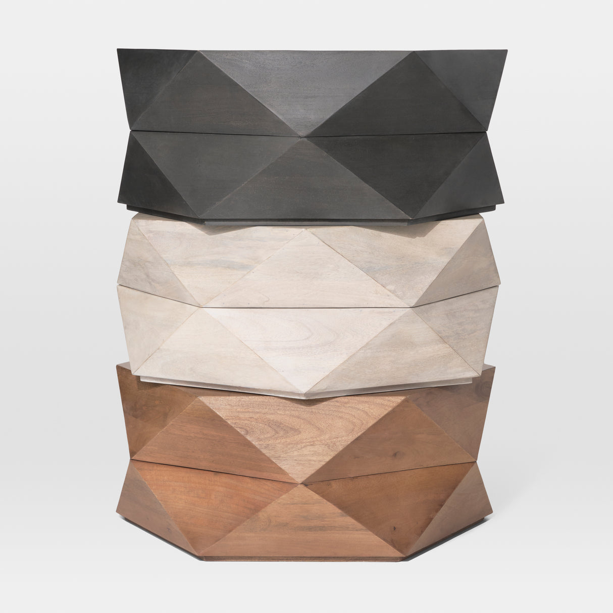 Arreto 36" Hexagonal Hinged Solid Wood Top and Base Coffee Table from Mercana - Luna Furniture