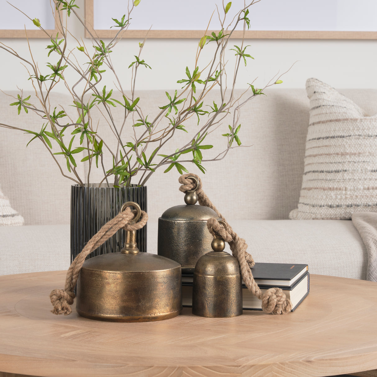 Quincy Small Gold Metal Decorative Bell Object from Mercana - Luna Furniture