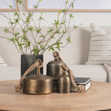 Quincy Small Gold Metal Decorative Bell Object from Mercana - Luna Furniture