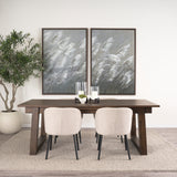 Takota Dark Brown Rectangular Oak Wood w/ Birch Wood Legs Extendable Dining Table from Mercana - Luna Furniture
