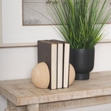 Rahmi Sandstone Orb Bookends from Mercana - Luna Furniture