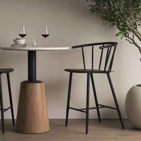 Colin Black Metal Counter Stool from Mercana - Luna Furniture
