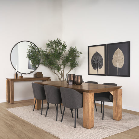 Shannon Dining Chair w/ Gray Fabric & Matte Black Metal, Set of 2 from Mercana - Luna Furniture