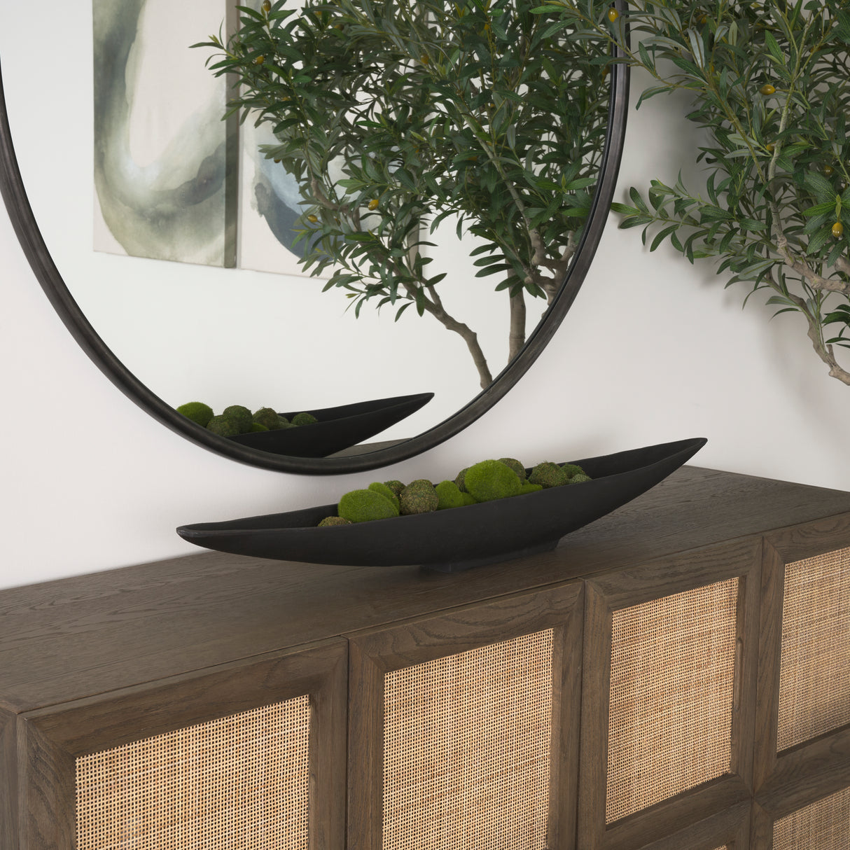 Piero Large Matte Black Metal Decorative Bowl from Mercana - Luna Furniture