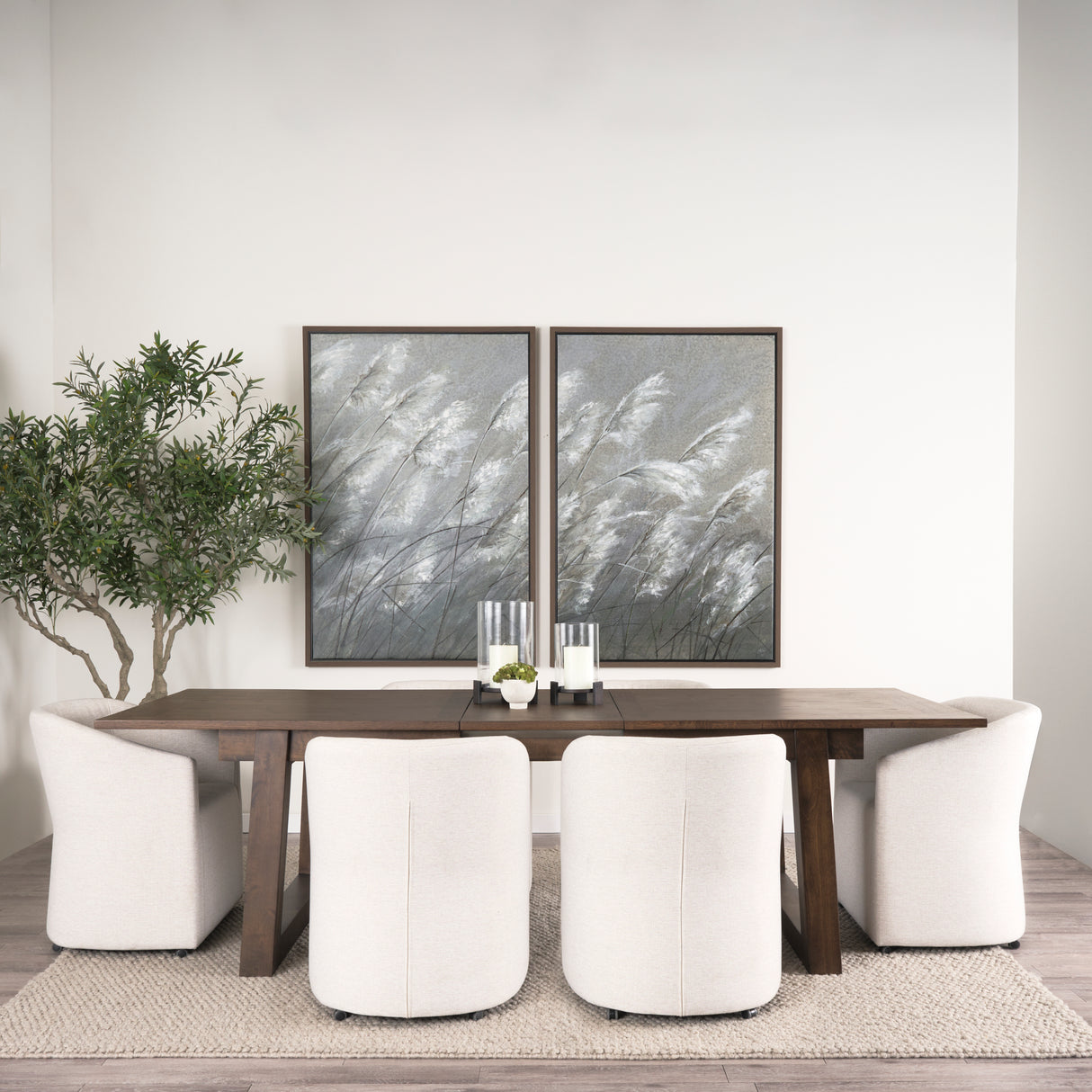 Takota Dark Brown Rectangular Oak Wood w/ Birch Wood Legs Extendable Dining Table from Mercana - Luna Furniture