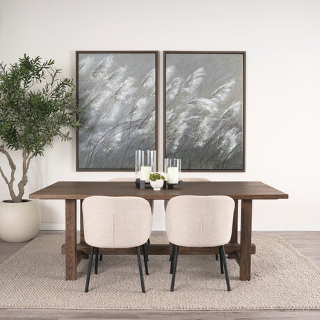 Suke 84" Medium Brown Rectangular Oak Dining Table from Mercana - Luna Furniture