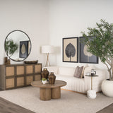 Tavi Medium Brown Round Coffee Table from Mercana - Luna Furniture
