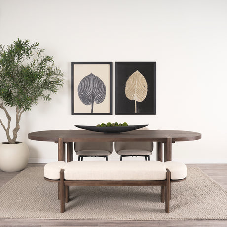 Sohan Dark Elm Wood Oval Dining Table from Mercana - Luna Furniture