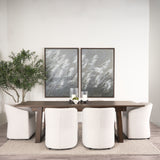 Sondra Oatmeal Performance Fabric Upholstered Club Dining Chair from Mercana - Luna Furniture