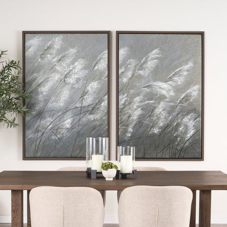 Pampas Grass Breeze II by Mercana Studio a Hand Embellished Textured Framed Canvas from Mercana - Luna Furniture
