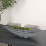 Piero Large Concrete Finished Metal Decorative Bowl from Mercana - Luna Furniture