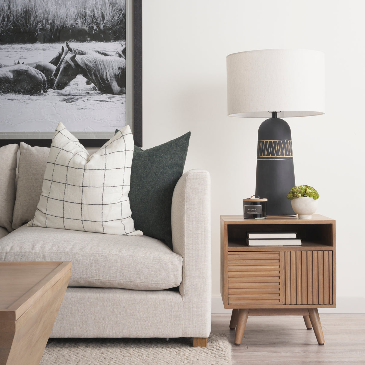 Sable 19.0L x 19.0W x 21.5H Light Brown Wood Side Table from Mercana - Luna Furniture
