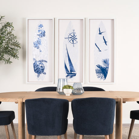 Surfs Up 1 by Mercana Studio a Hand Embelished Textured Framed Art Print from Mercana - Luna Furniture