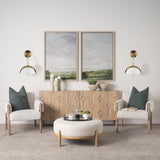 Cybill Brushed Brass w/ White Metal Shade 1-Light Wall Sconce from Mercana - Luna Furniture