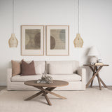 Halycon 16.0L x 16.0W x 20.0H Gold Mesh and Iron Pendant Light from Mercana - Luna Furniture
