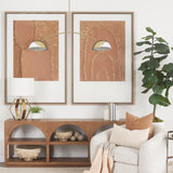 Cybill Brushed Brass w/ White Metal Shades 2-Light Chandelier from Mercana - Luna Furniture